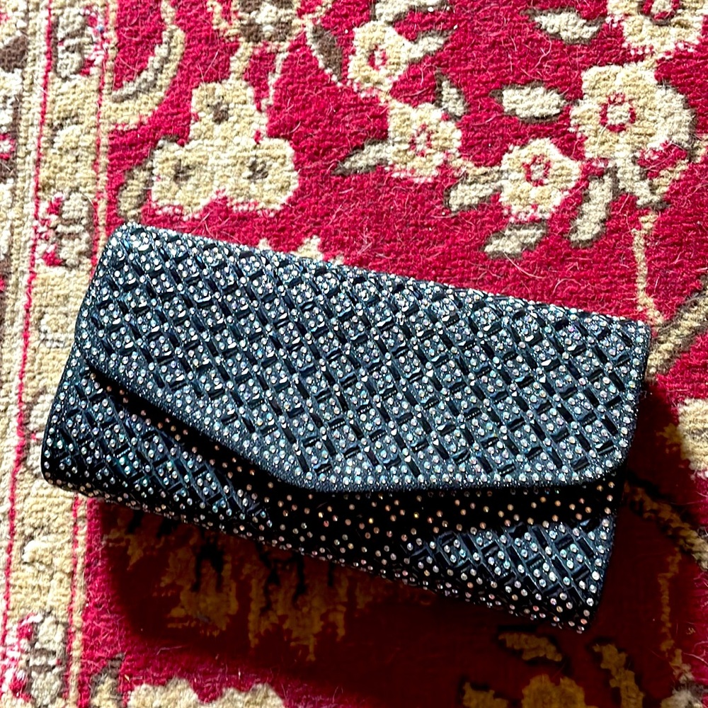Rhinestone clutch bag